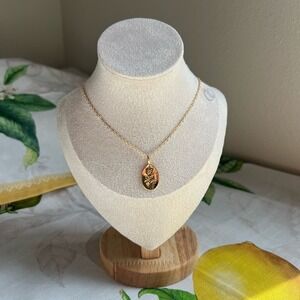 Rose Necklace, Floral Charm Necklace, Flower Necklace, Dainty, Fun, Casual